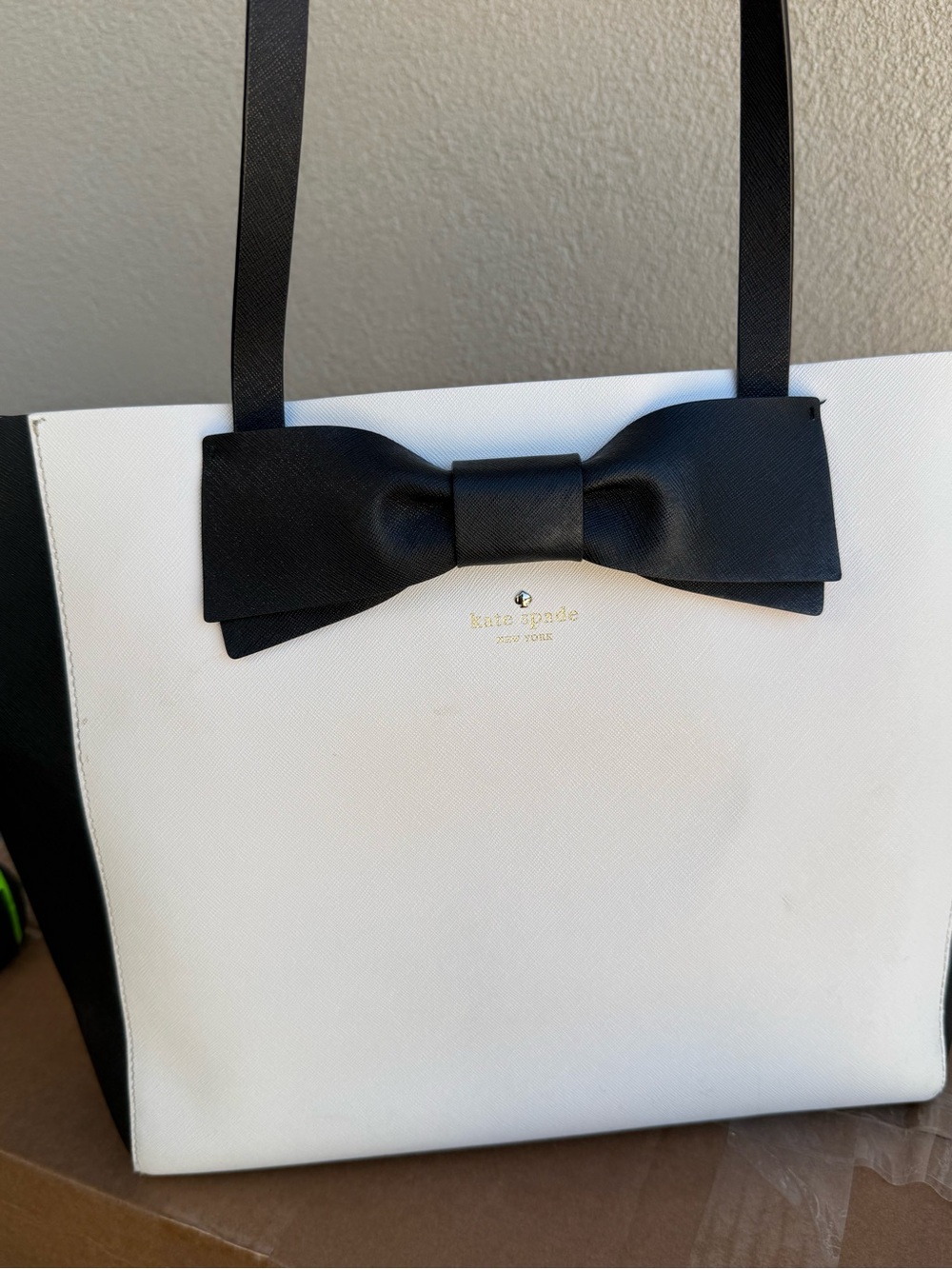 kate spade Black and White Bow-Accent Tote